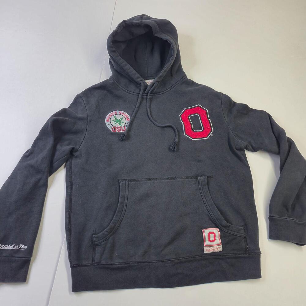 Ohio State Buckeyes Premium Sweatshirt Mens Small NCAA Mitchell & Ness Hoodie